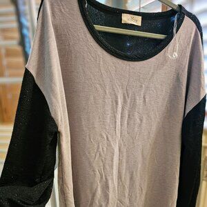 Hopely Long Sleeve Sparkle Top, 2X